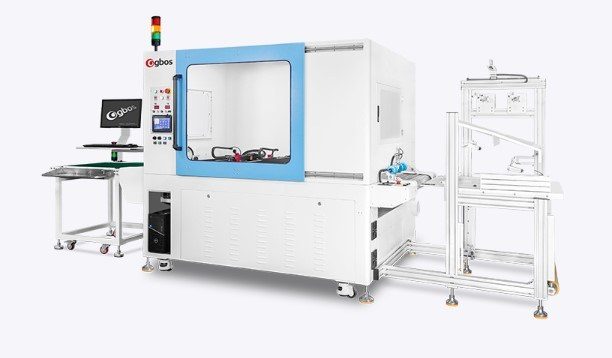 An enclosed industrial laser processing system.